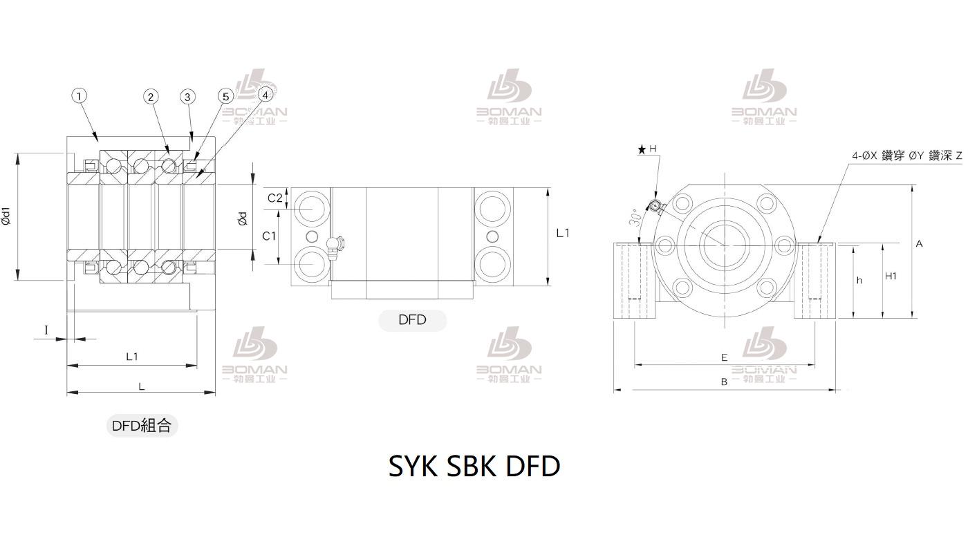 SYK SF25 syk丝杆支撑座3d